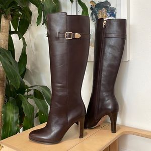 AUTHENTIC Coach Knee High Chestnut Brown Boots Size 8.5
